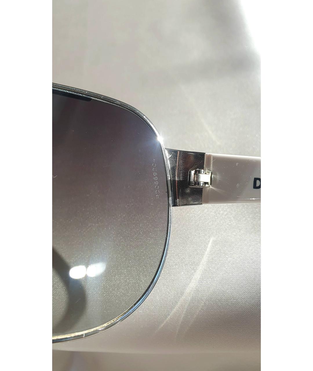 DOLCE&GABBANA Белые пластиковые солнцезащитные очки, фото 5