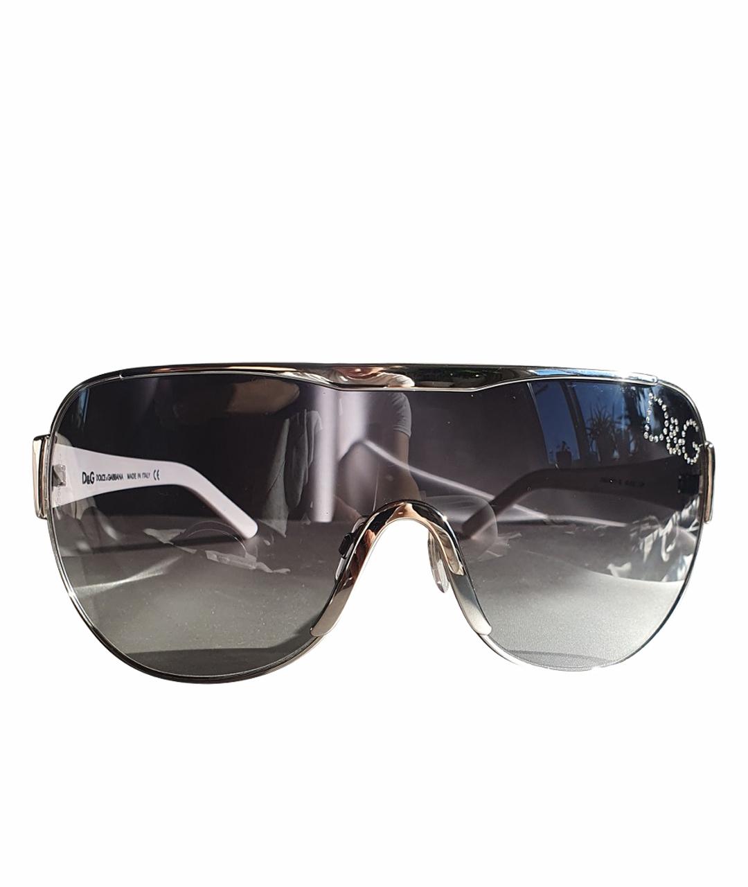 DOLCE&GABBANA Белые пластиковые солнцезащитные очки, фото 1