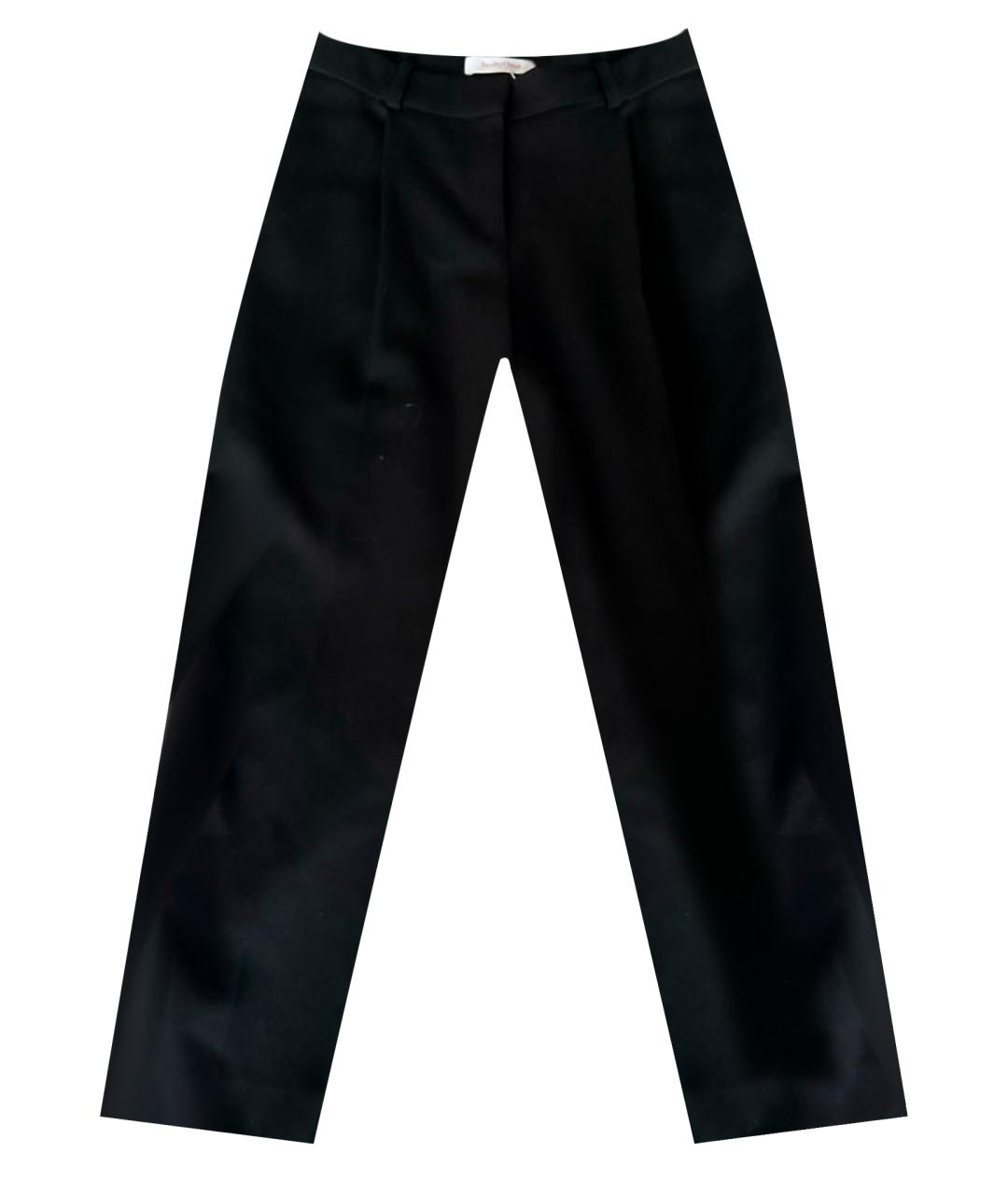 SEE BY CHLOE Черные вискозные прямые брюки, фото 1