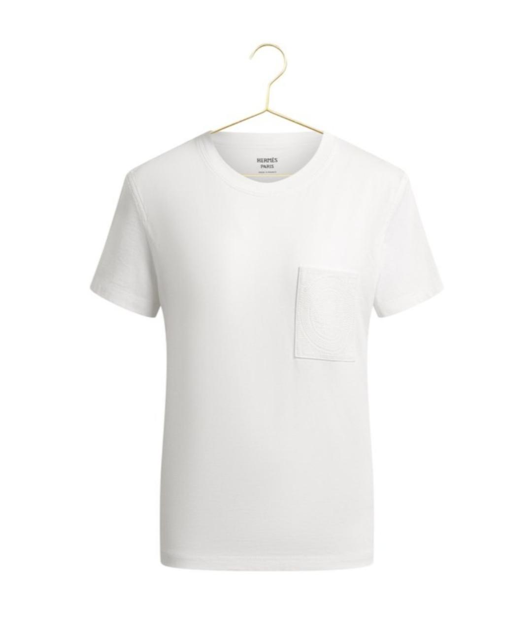HERMES PRE-OWNED Белая хлопковая футболка, фото 9