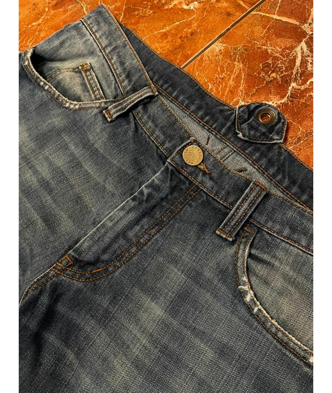 FRANKIE MORELLO Синие хлопковые джинсы скинни, фото 3