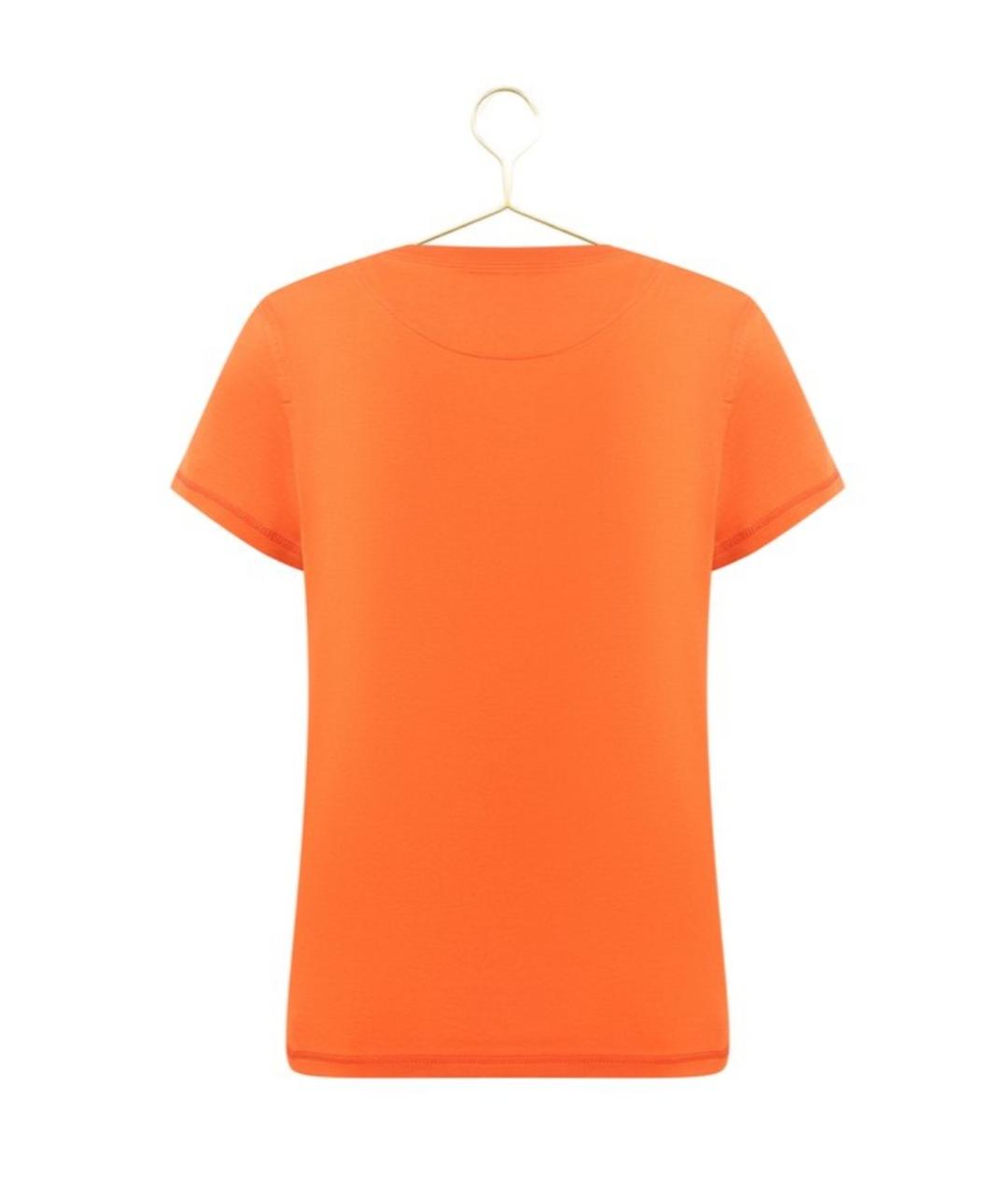 HERMES PRE-OWNED Оранжевая хлопковая футболка, фото 2