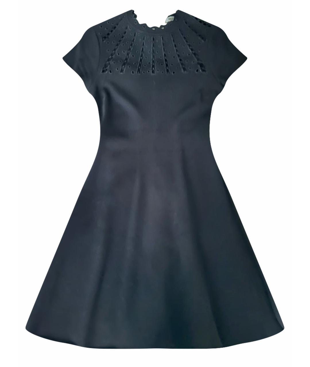 VALENTINO Черное вискозное коктейльное платье, фото 1
