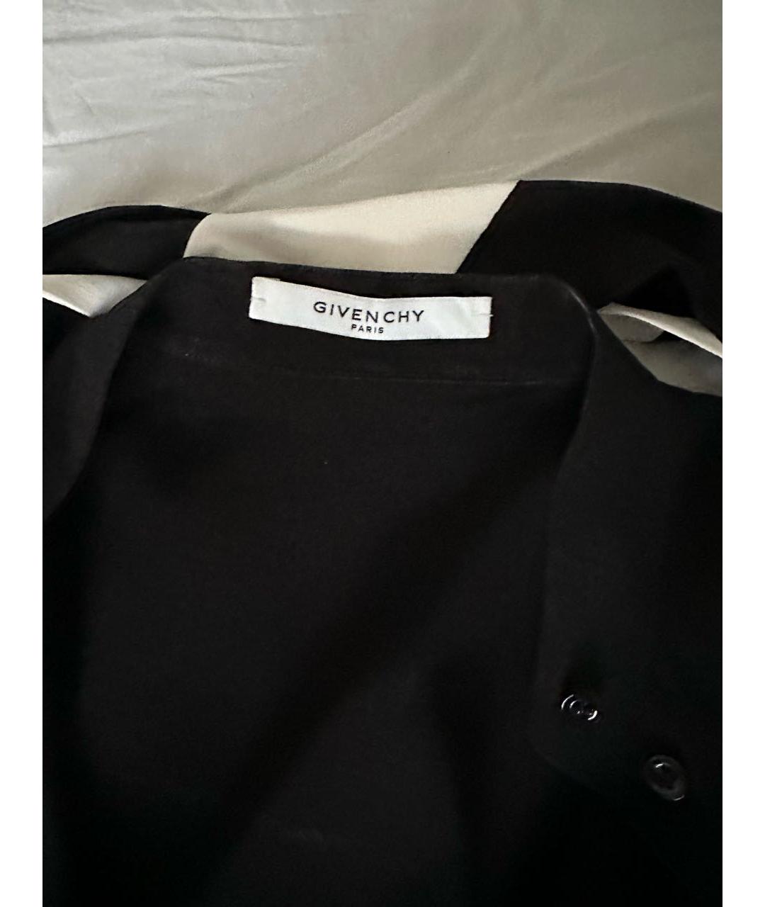 GIVENCHY Черная шелковая блузы, фото 3