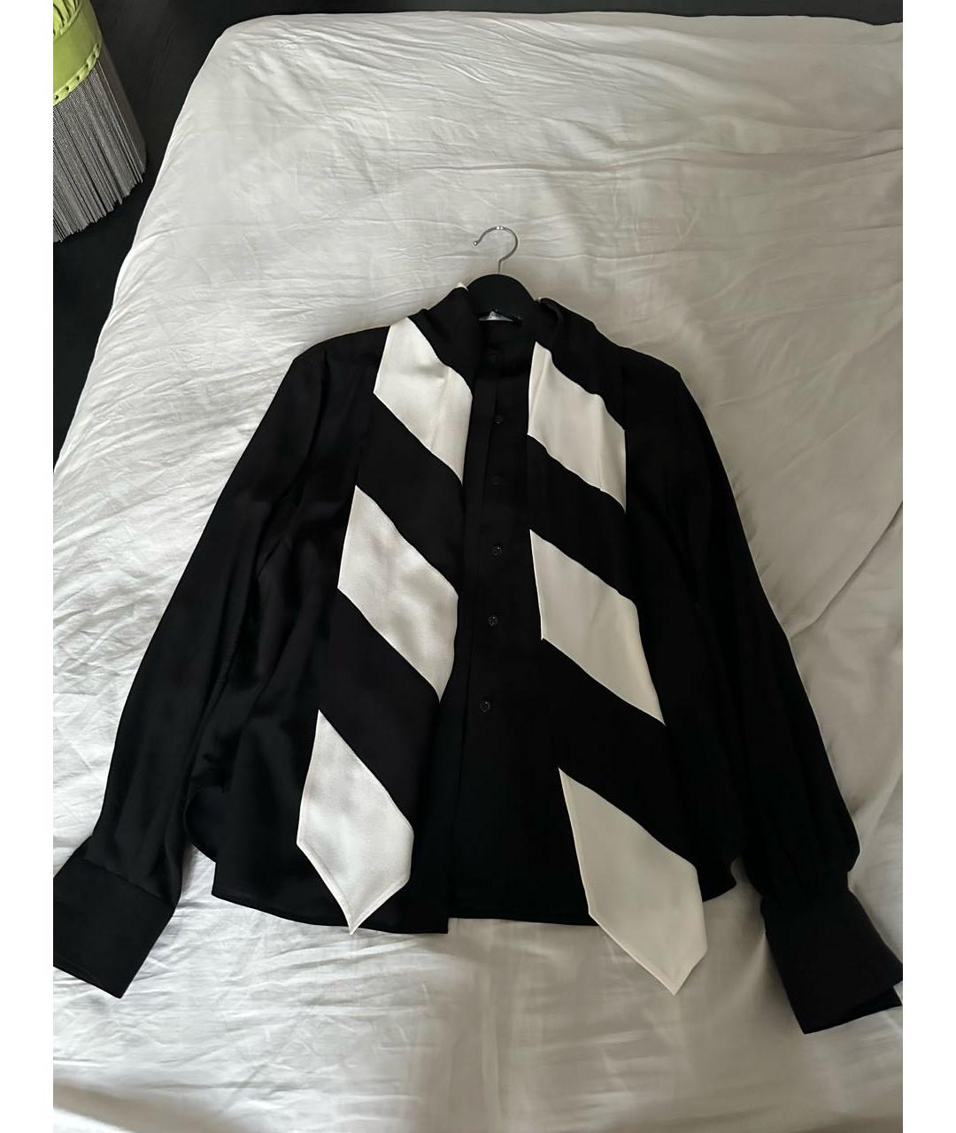 GIVENCHY Черная шелковая блузы, фото 5