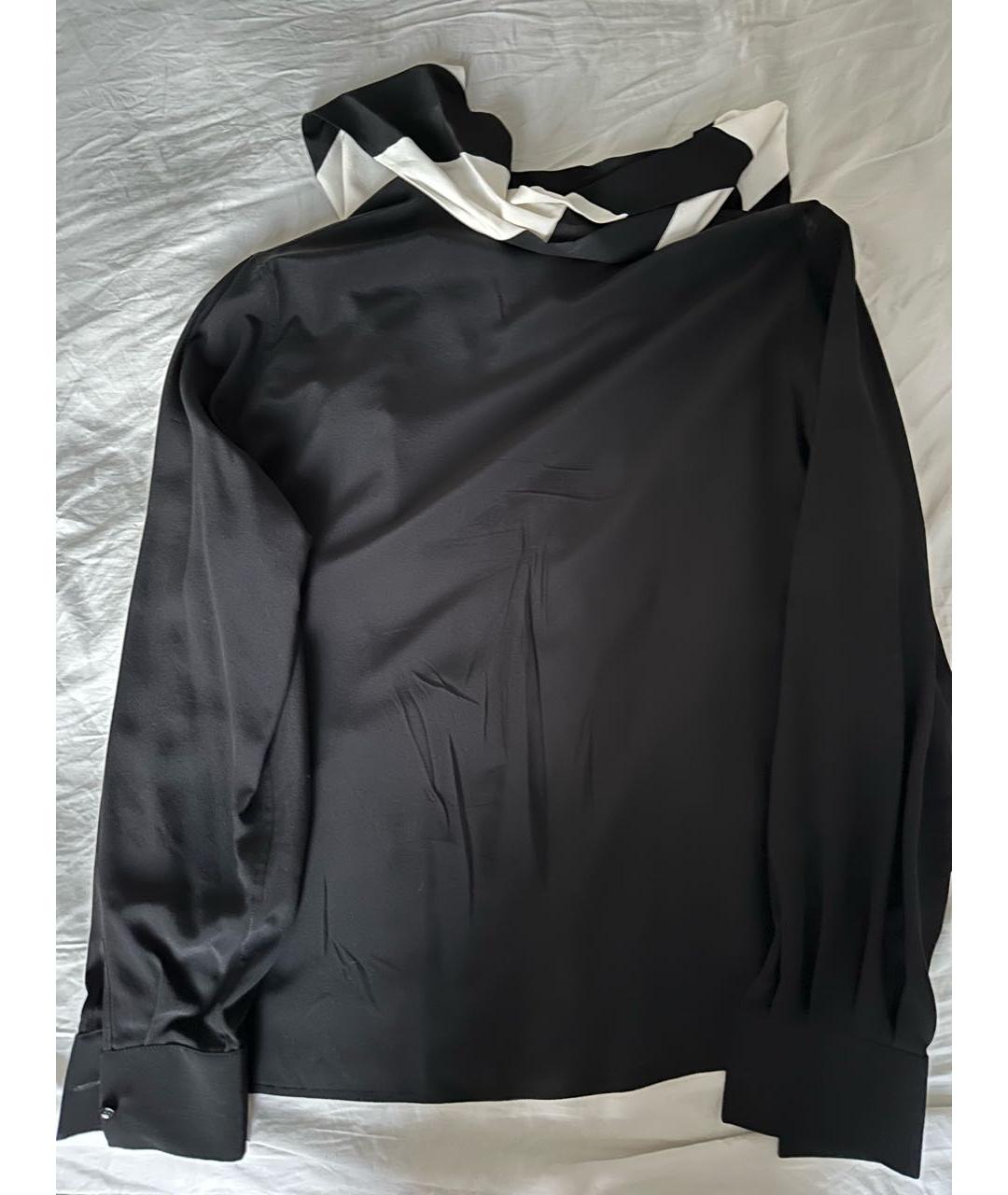 GIVENCHY Черная шелковая блузы, фото 2