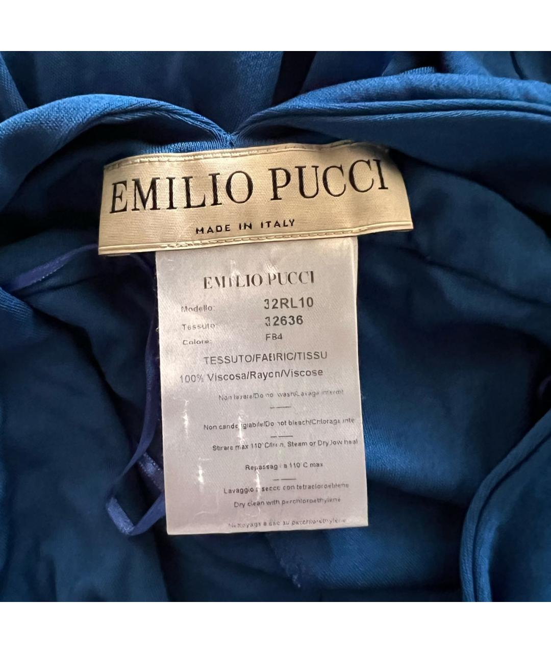 EMILIO PUCCI Темно-синий вискозный комбинезон, фото 3