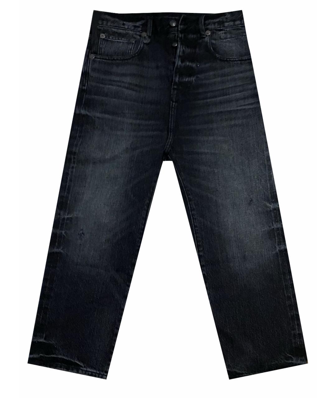 R13 Черные хлопковые прямые джинсы, фото 1