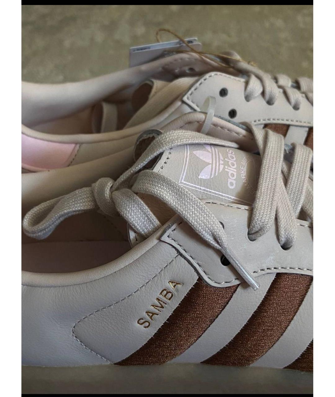 ADIDAS Розовые кожаные кроссовки, фото 6