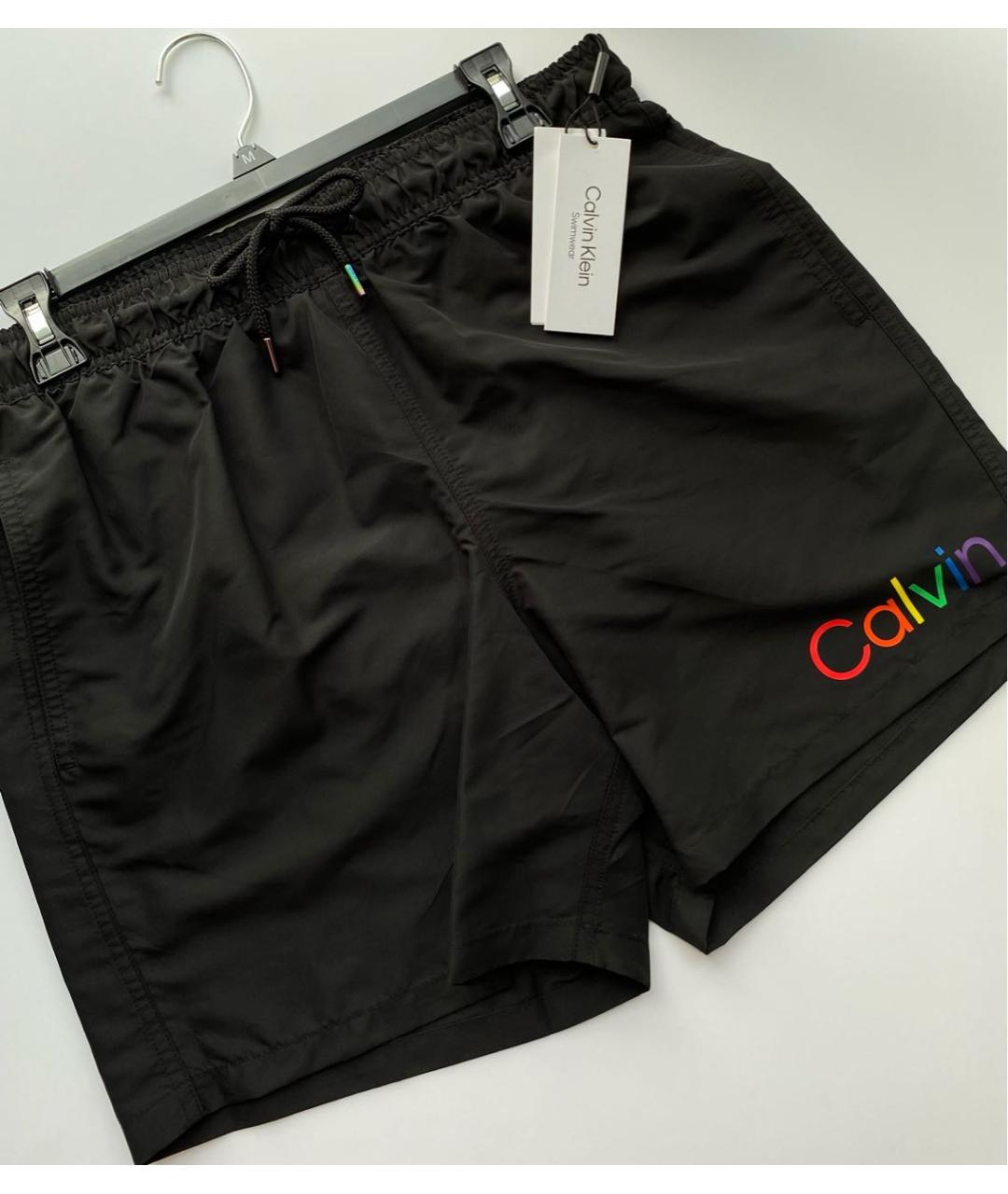 CALVIN KLEIN Черные полиэстеровые шорты, фото 9