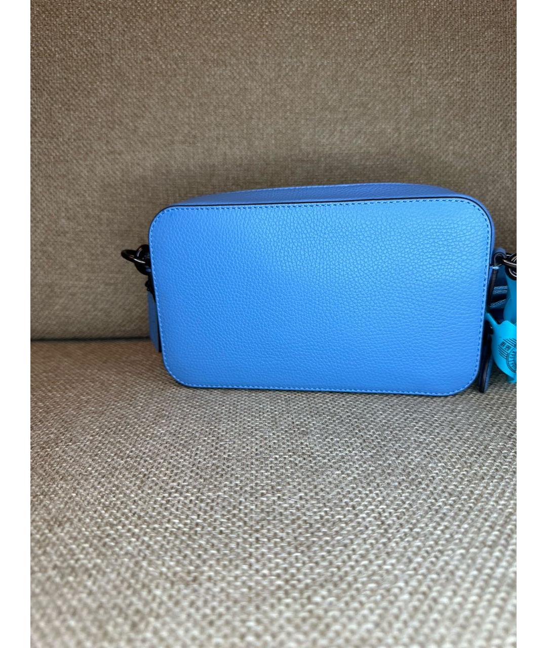 COACH Голубая кожаная сумка на плечо, фото 3