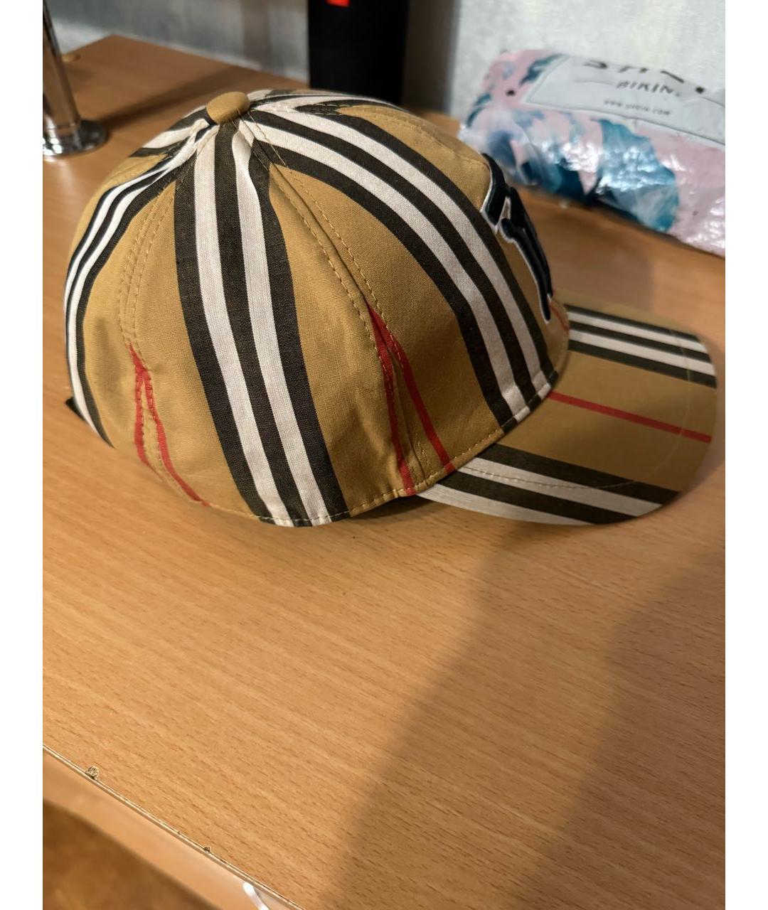 BURBERRY Бежевая хлопковая кепка/бейсболка, фото 2
