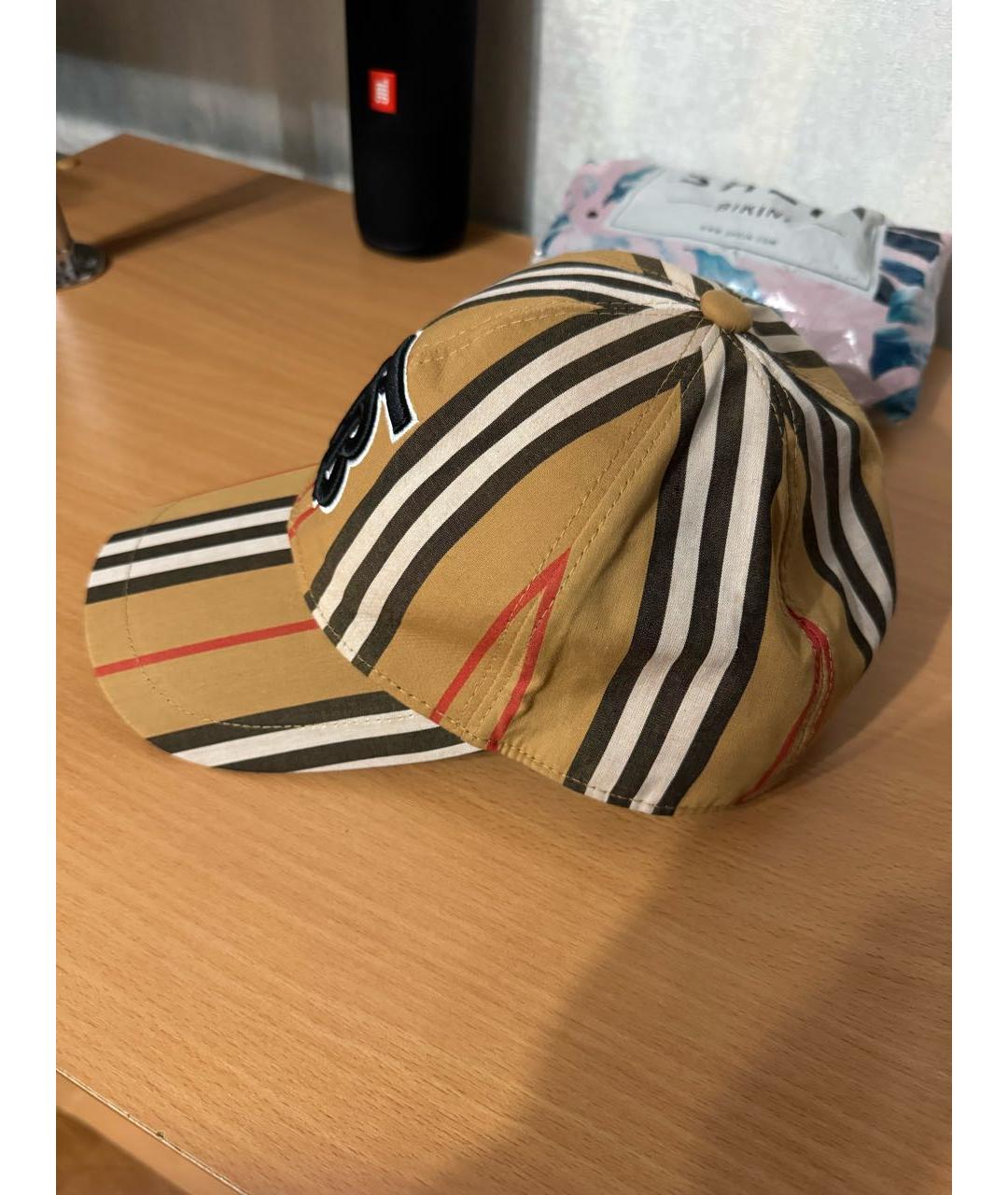 BURBERRY Бежевая хлопковая кепка/бейсболка, фото 3
