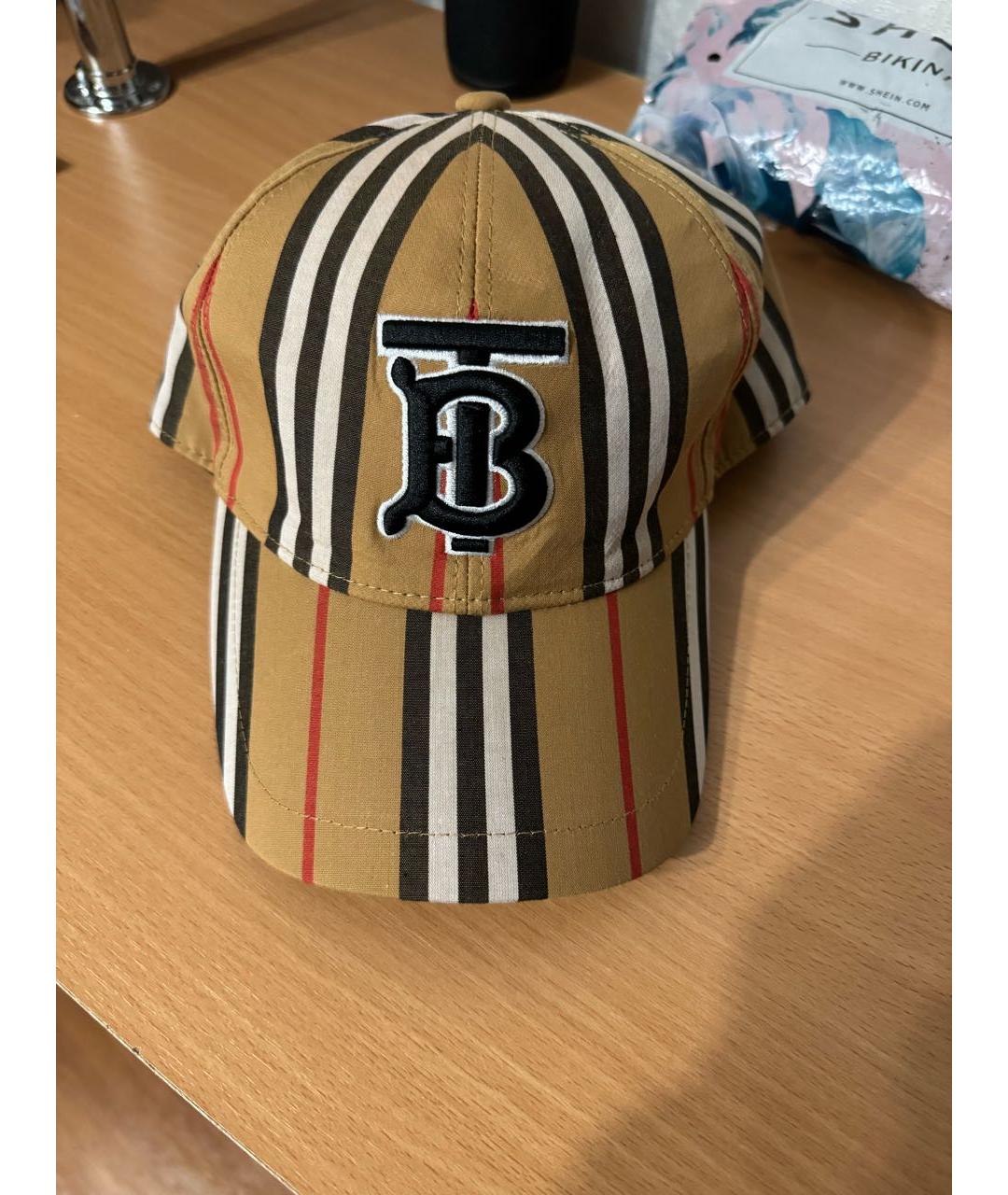BURBERRY Бежевая хлопковая кепка/бейсболка, фото 9