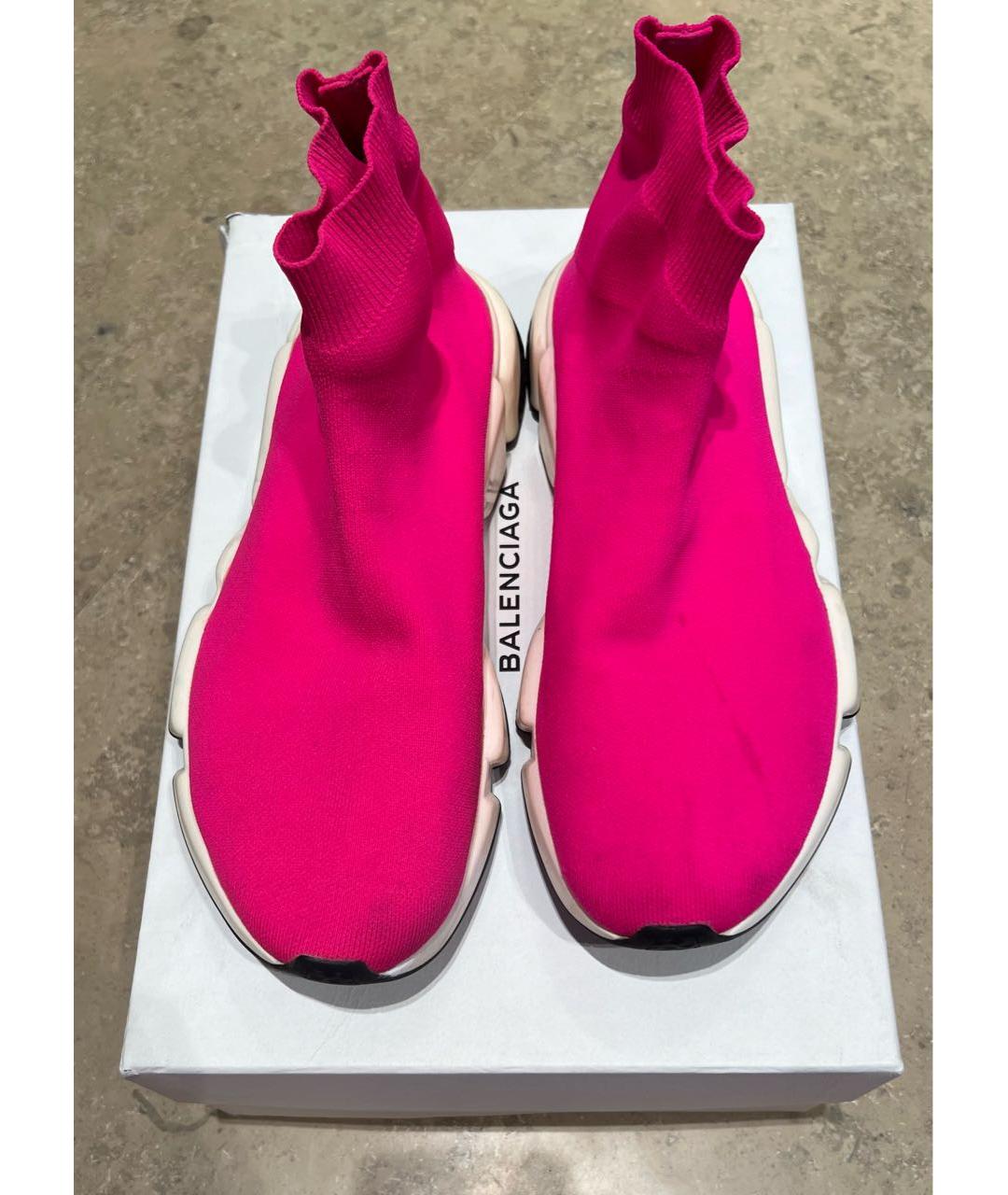 BALENCIAGA Розовые неопреновые кроссовки, фото 2