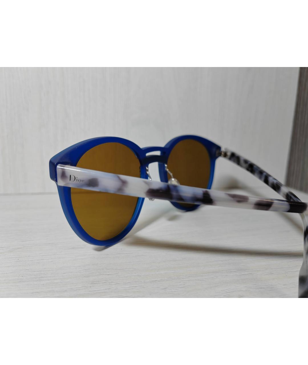 CHRISTIAN DIOR PRE-OWNED Темно-синие пластиковые солнцезащитные очки, фото 4