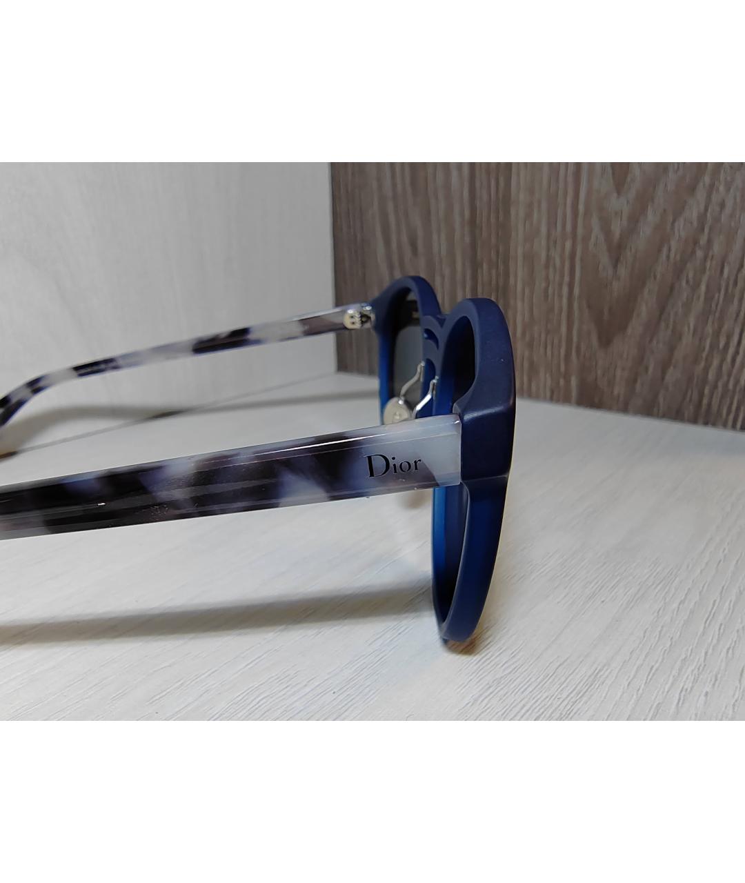CHRISTIAN DIOR PRE-OWNED Темно-синие пластиковые солнцезащитные очки, фото 9