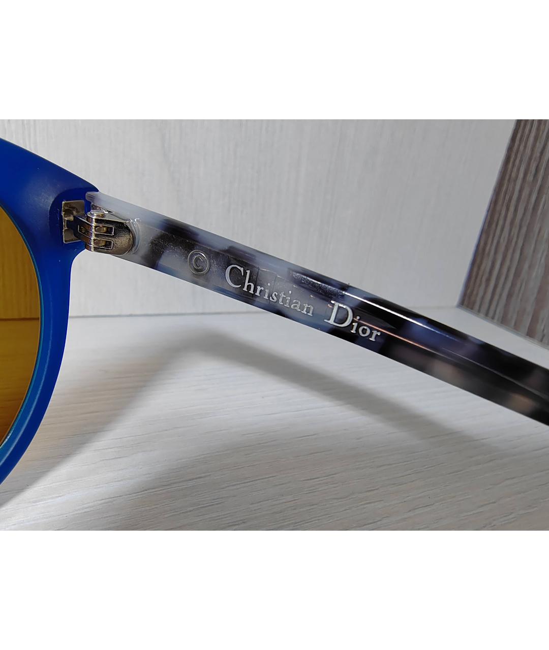 CHRISTIAN DIOR PRE-OWNED Темно-синие пластиковые солнцезащитные очки, фото 7