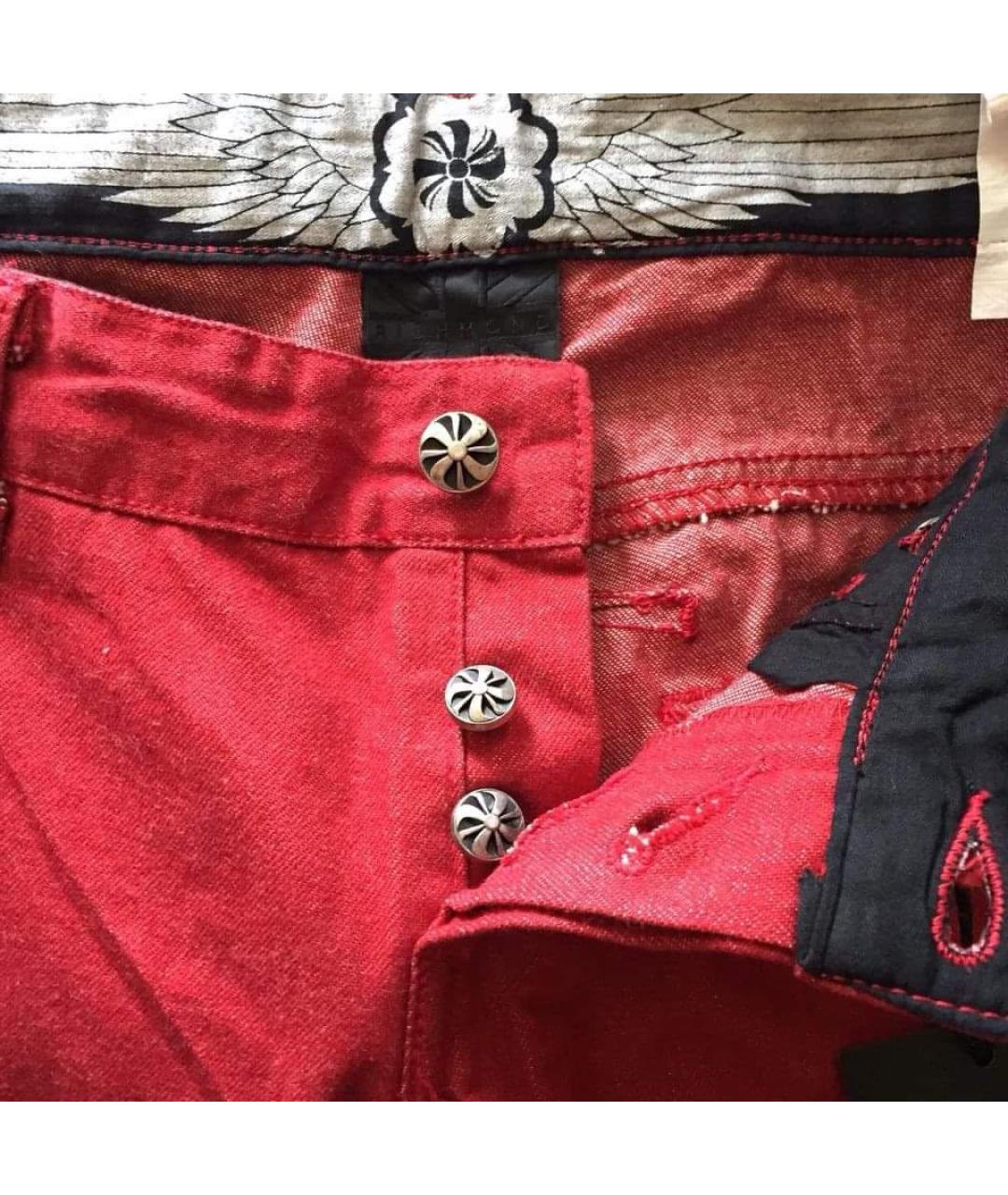 JOHN RICHMOND Красные хлопковые джинсы скинни, фото 6