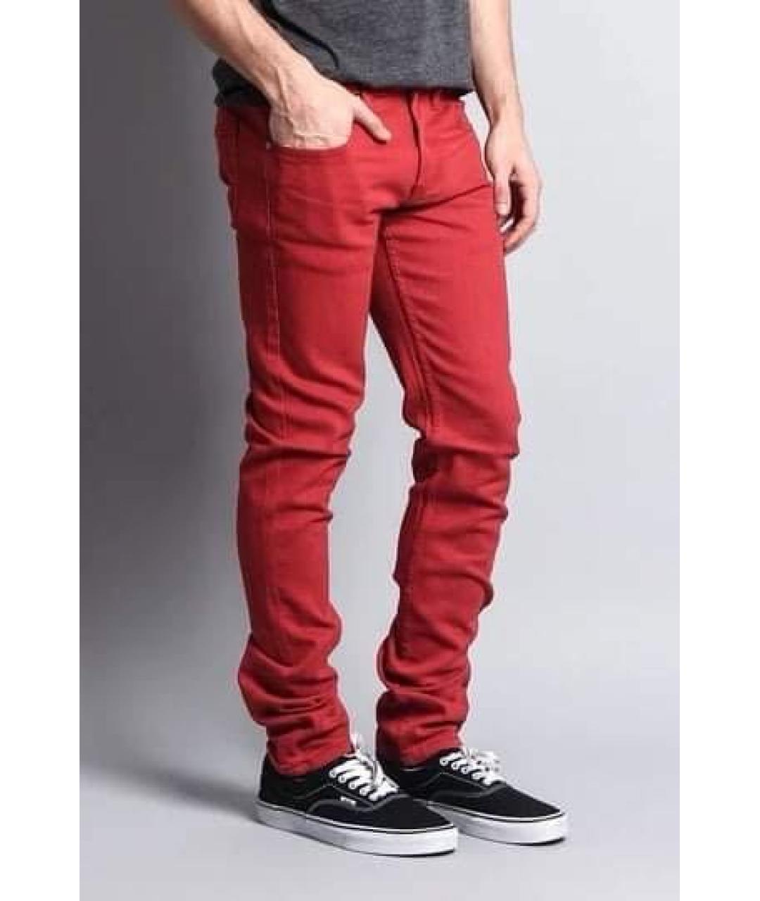 JOHN RICHMOND Красные хлопковые джинсы скинни, фото 3