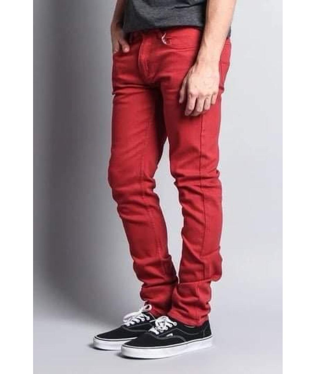 JOHN RICHMOND Красные хлопковые джинсы скинни, фото 4