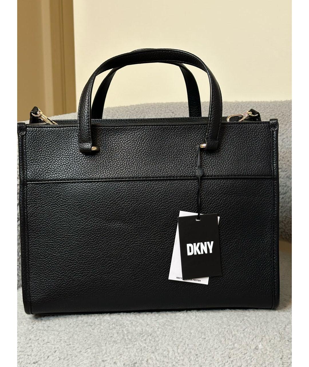 DKNY Черная сумка тоут из искусственной кожи, фото 3