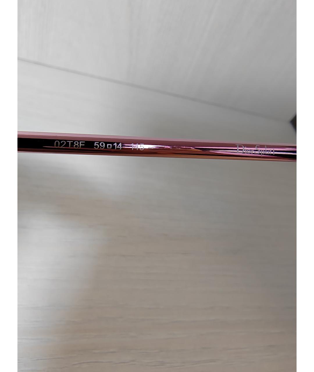CHRISTIAN DIOR PRE-OWNED Розовые металлические солнцезащитные очки, фото 6