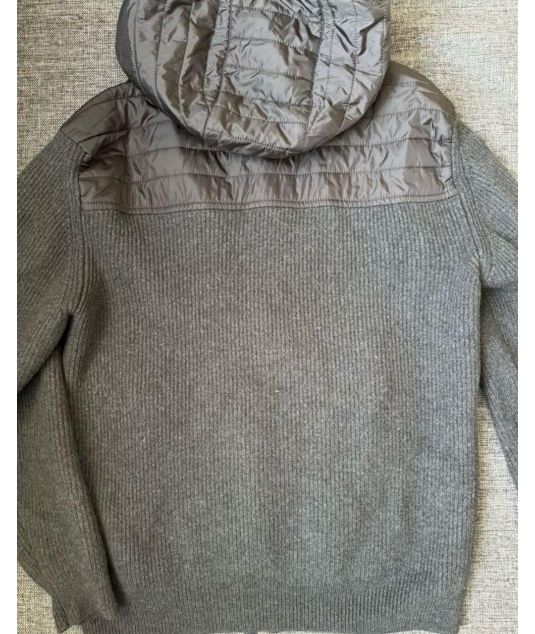 MONCLER Серый шерстяной джемпер / свитер, фото 2
