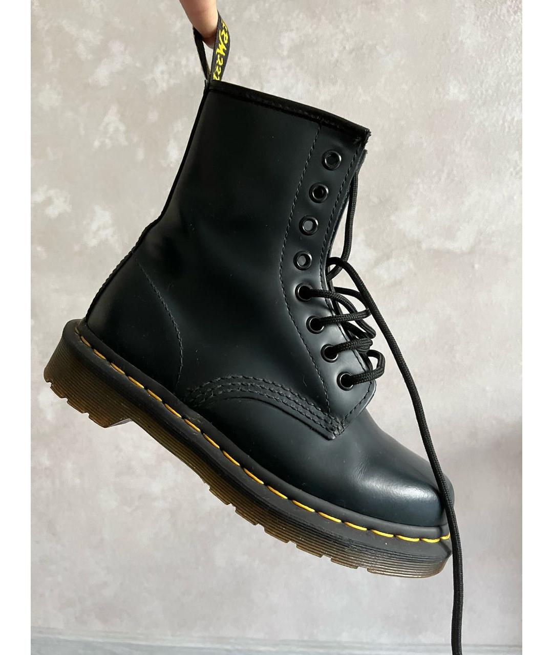 DR. MARTENS Темно-синие кожаные ботинки, фото 9