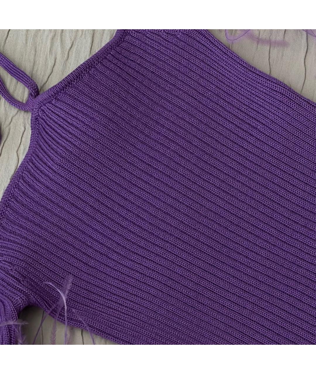 GIUSEPPE DI MORABITO Фиолетовая хлопковая блузы, фото 5