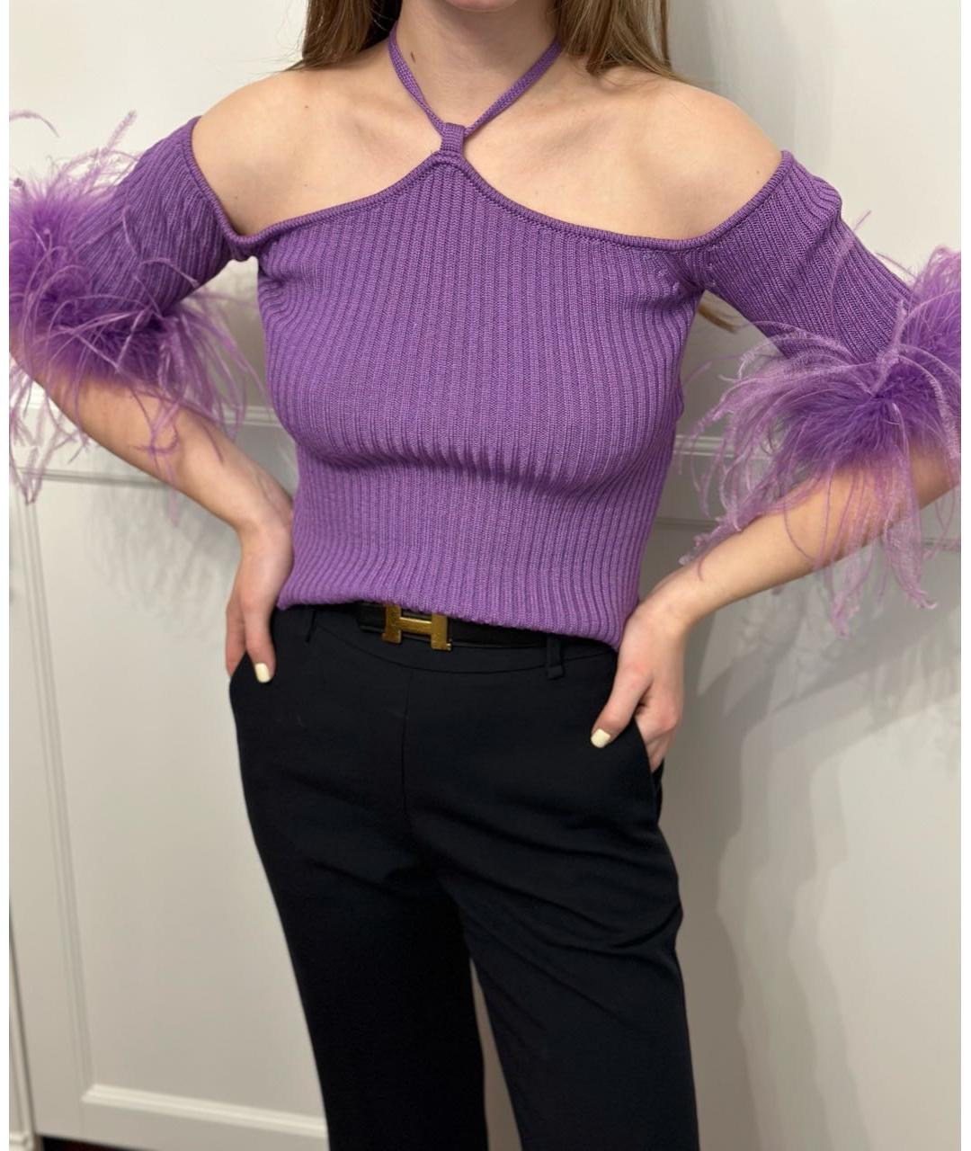 GIUSEPPE DI MORABITO Фиолетовая хлопковая блузы, фото 2