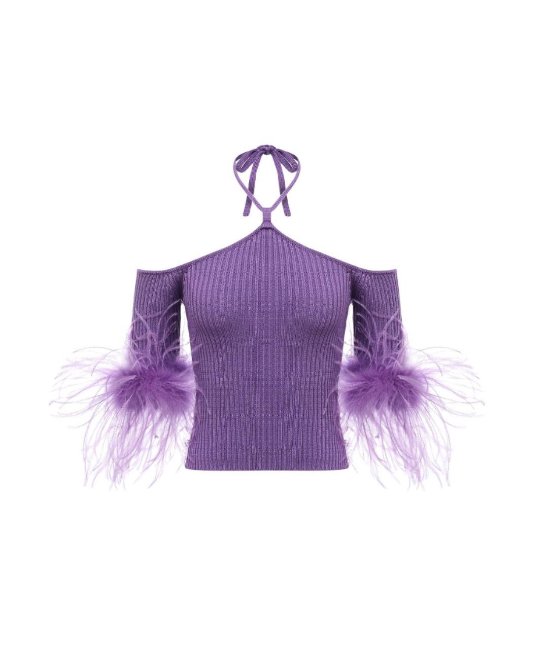 GIUSEPPE DI MORABITO Фиолетовая хлопковая блузы, фото 6