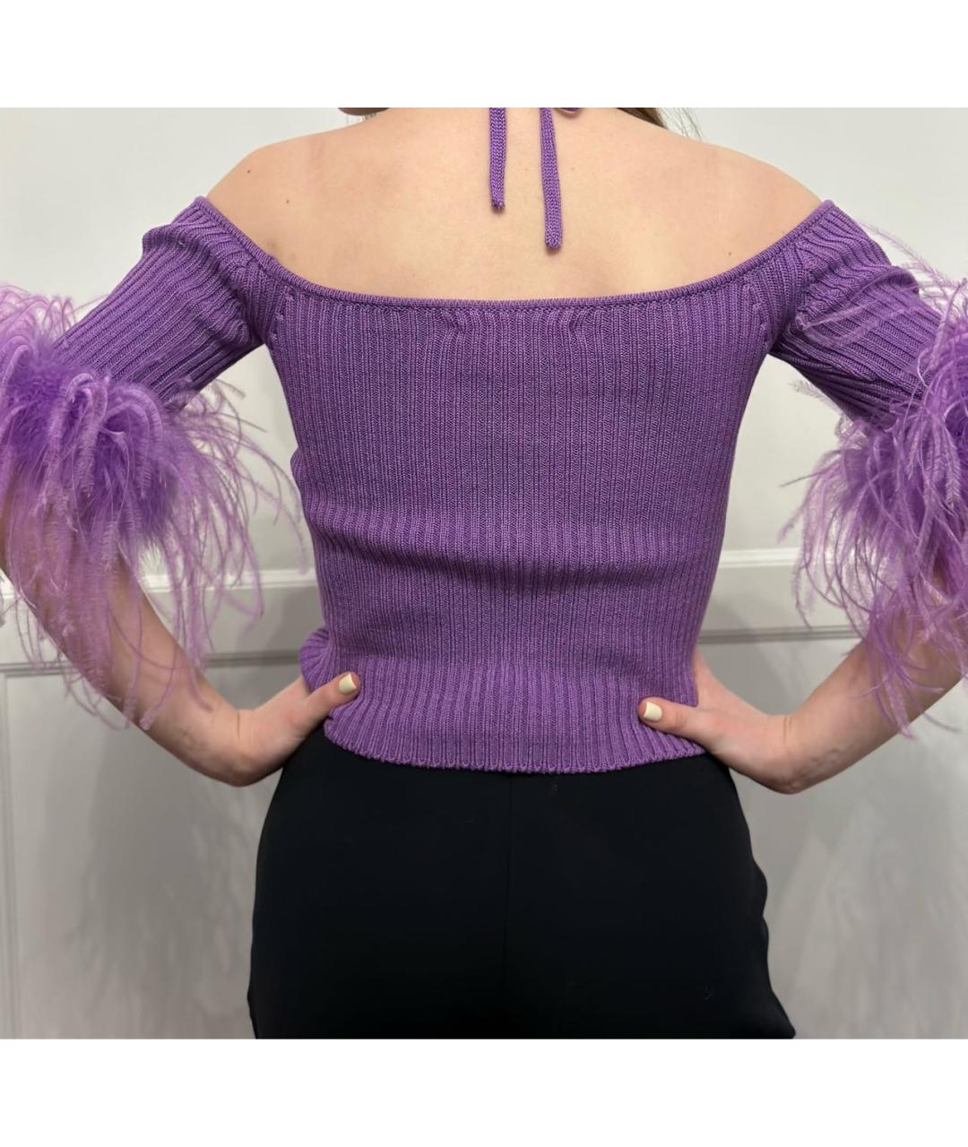 GIUSEPPE DI MORABITO Фиолетовая хлопковая блузы, фото 3