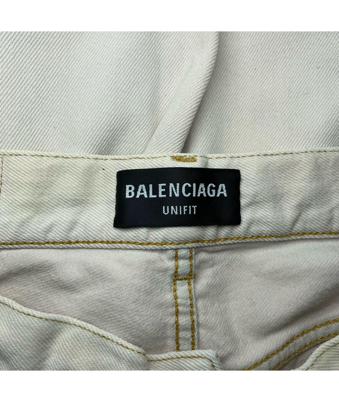 BALENCIAGA Белые прямые джинсы, фото 6