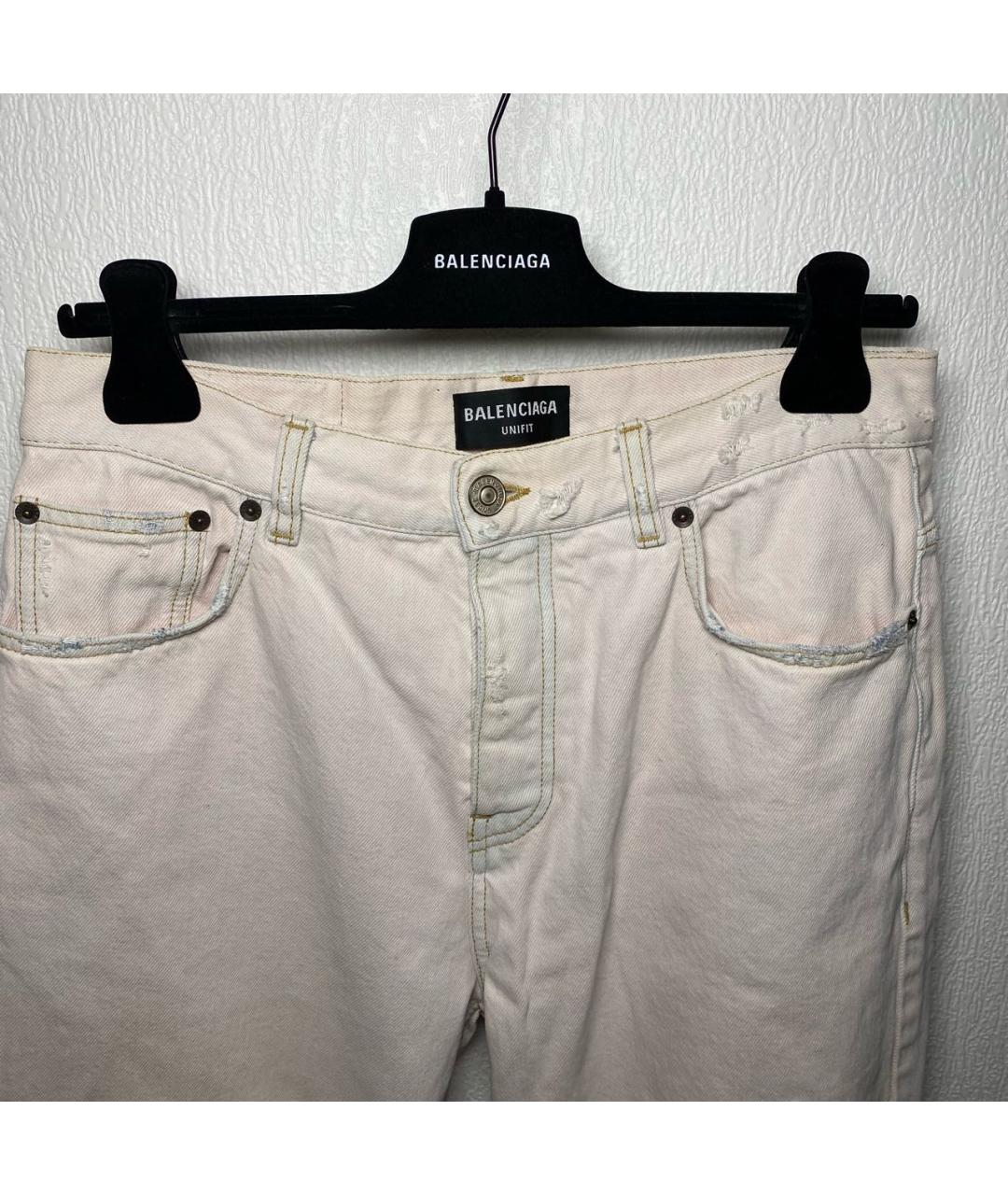 BALENCIAGA Белые прямые джинсы, фото 3