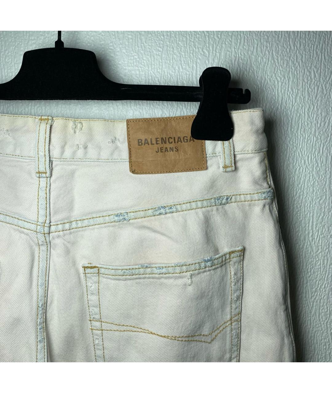 BALENCIAGA Белые прямые джинсы, фото 5