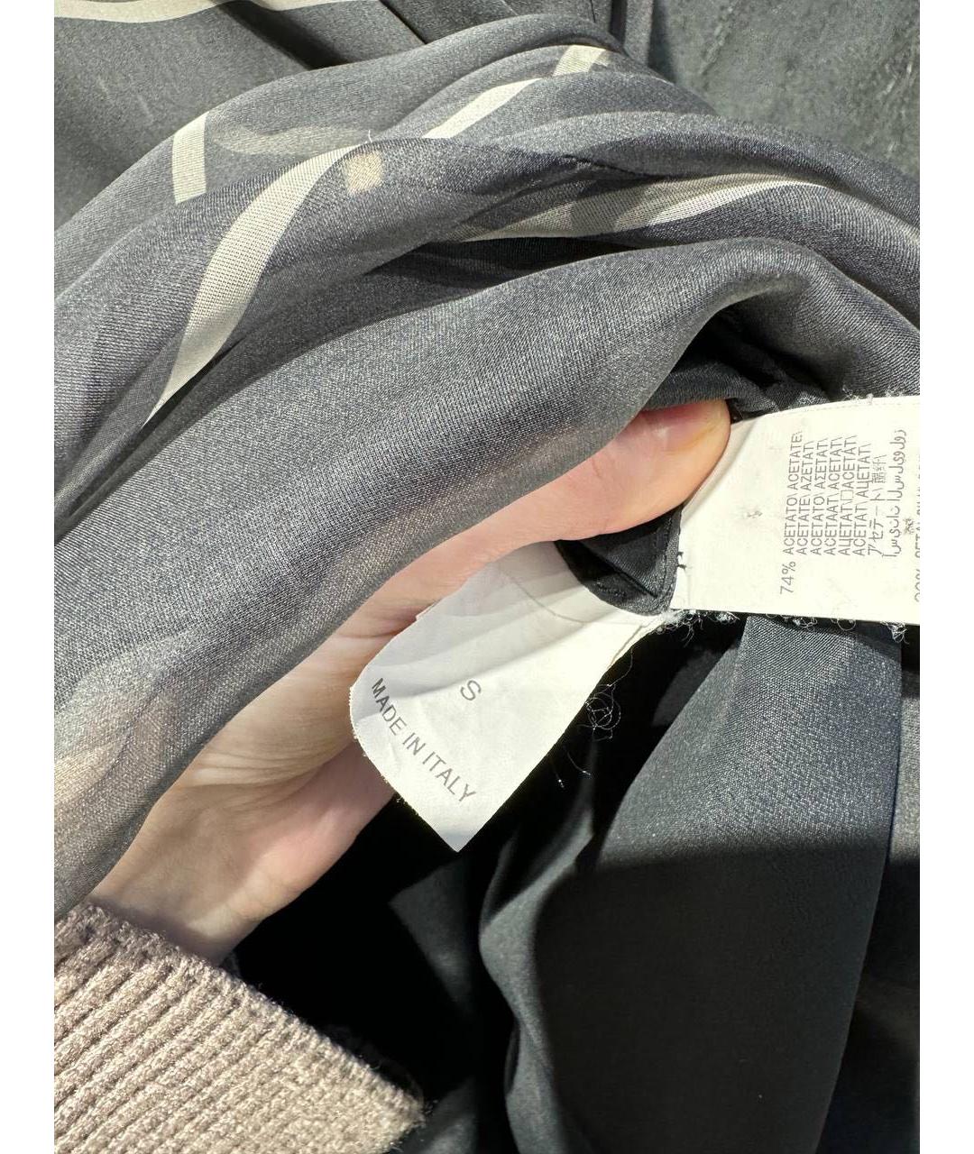 BRUNELLO CUCINELLI Серое ацетатное повседневное платье, фото 4