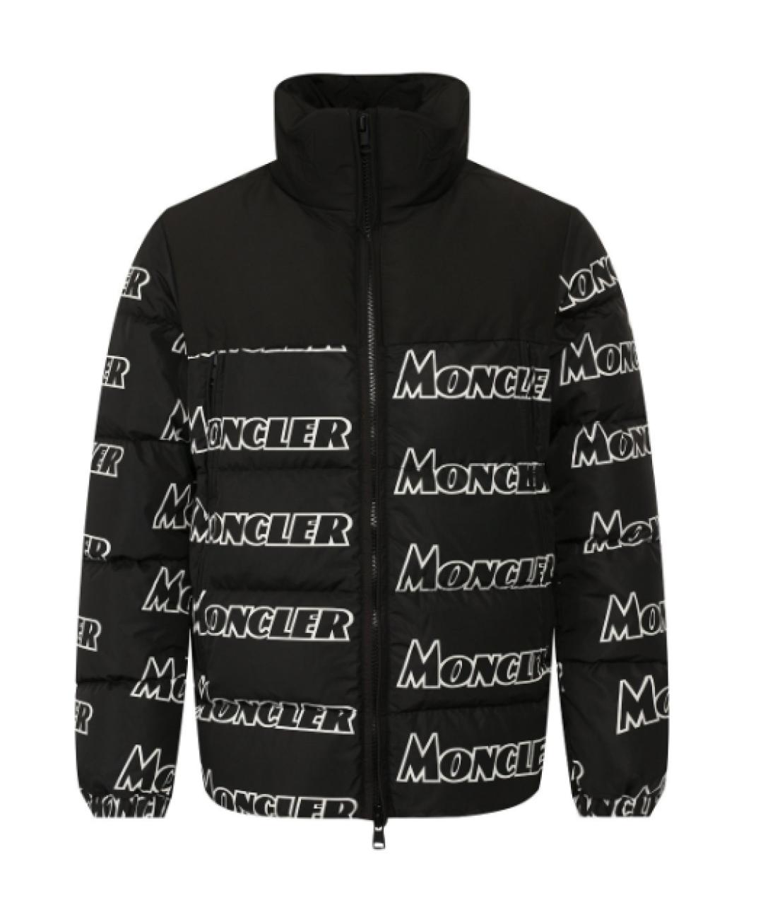 MONCLER Черный пуховик, фото 1