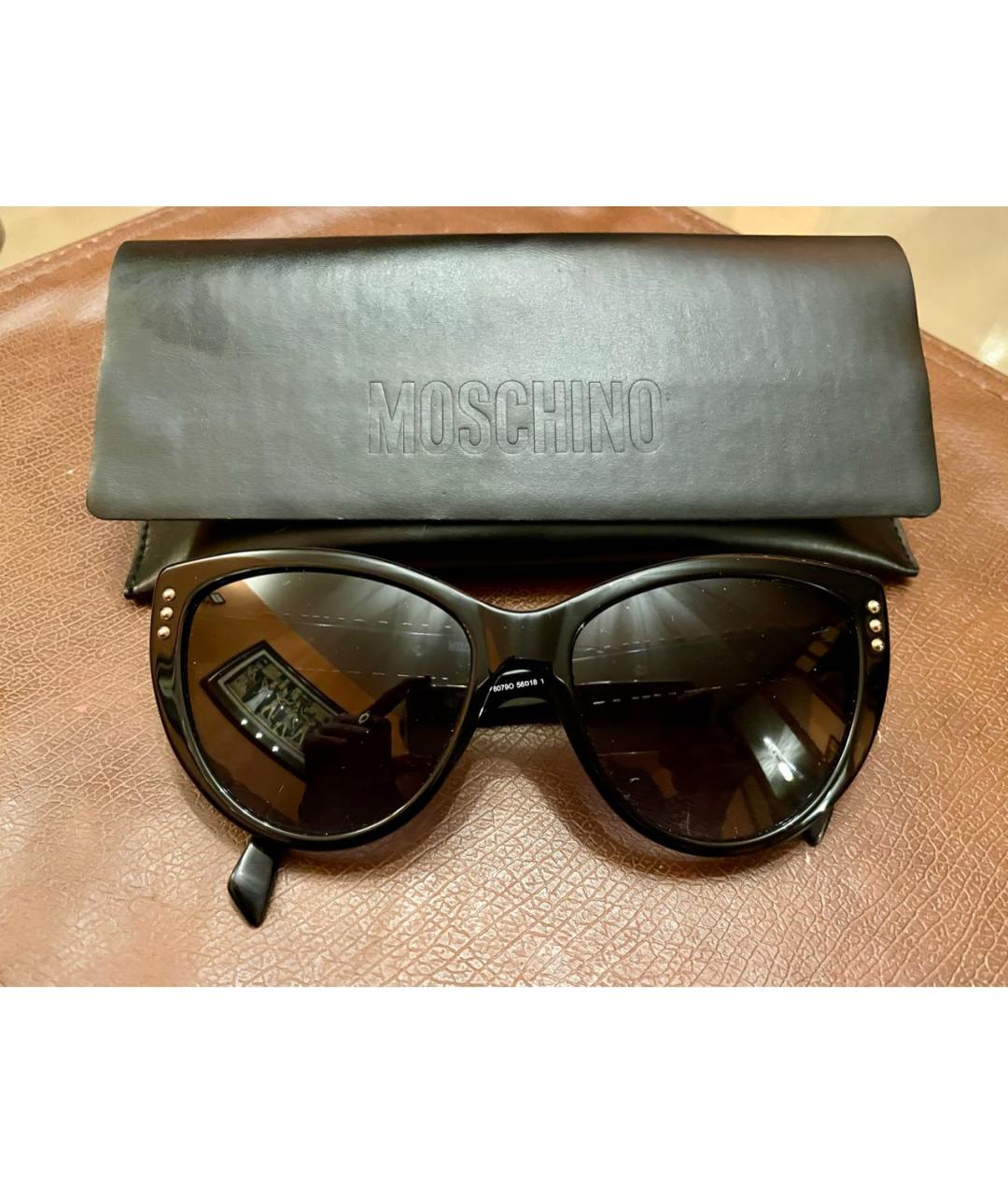 MOSCHINO Черные пластиковые солнцезащитные очки, фото 7