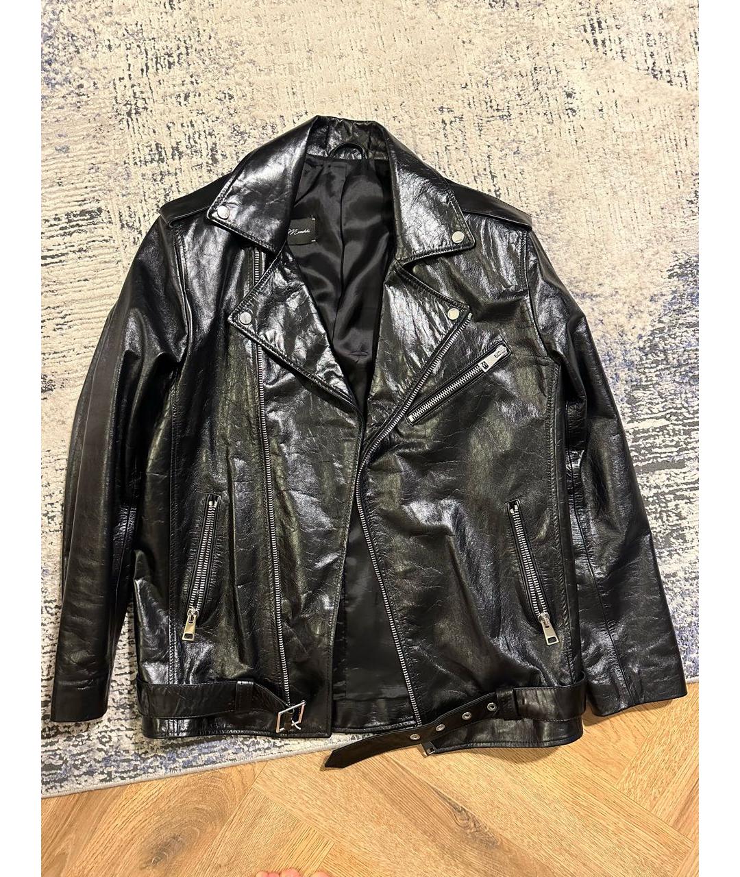 MANOKHI Черная кожаная куртка, фото 5