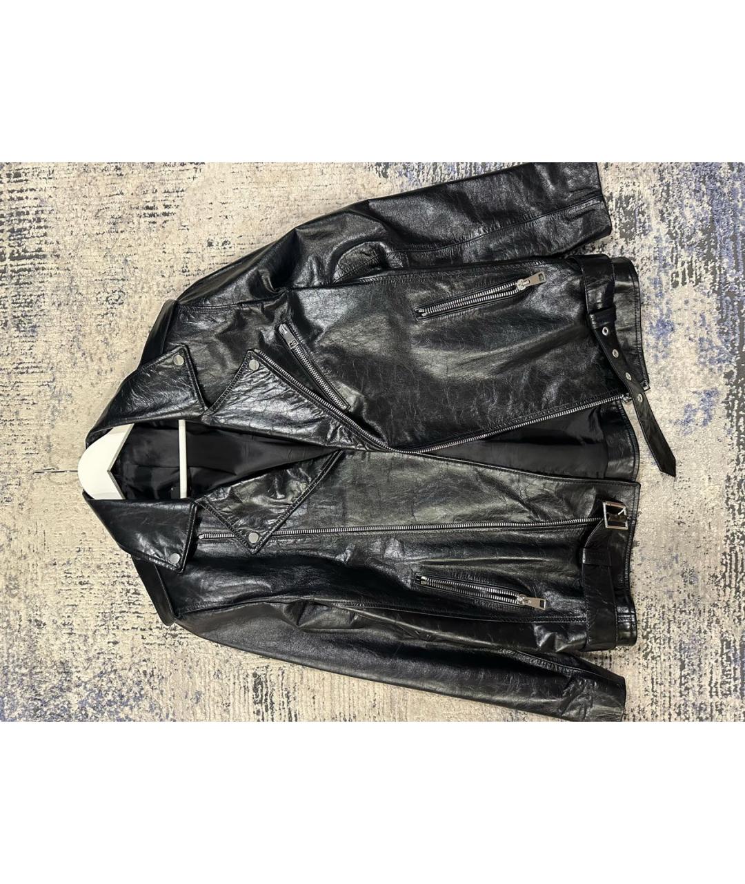 MANOKHI Черная кожаная куртка, фото 3