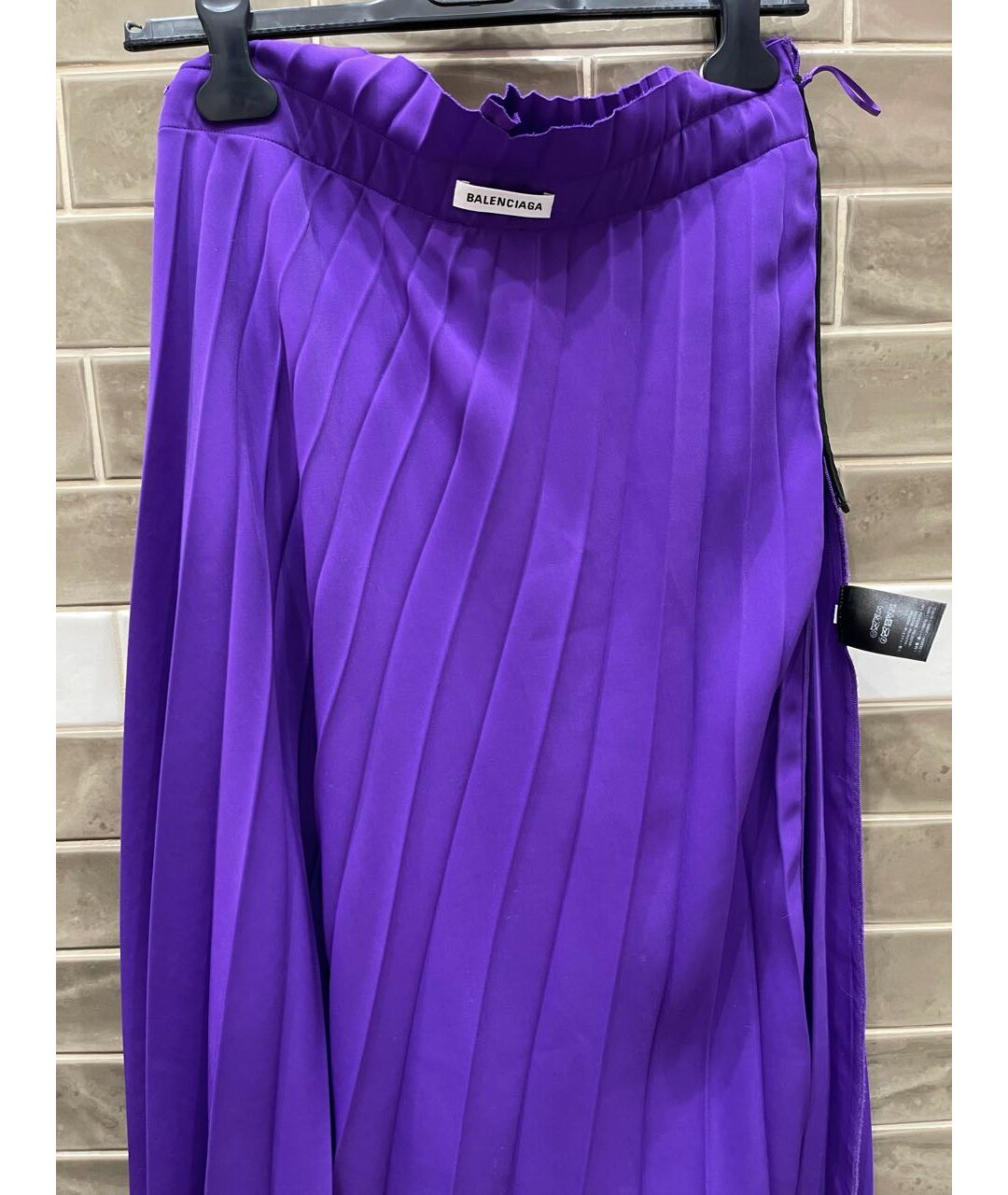 BALENCIAGA Фиолетовая полиэстеровая юбка миди, фото 8
