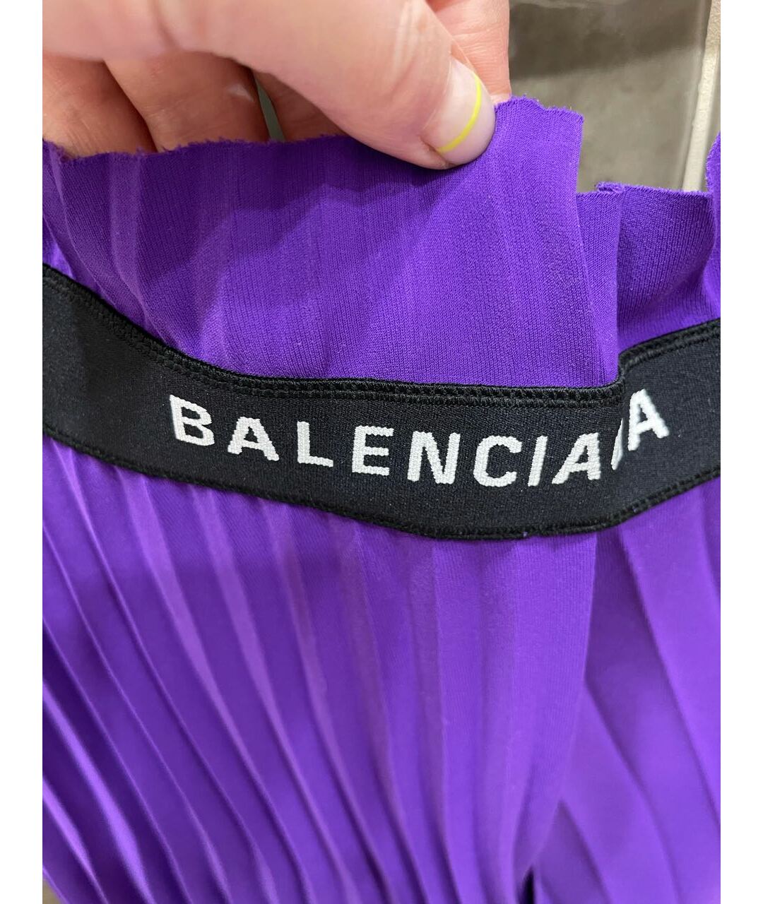 BALENCIAGA Фиолетовая полиэстеровая юбка миди, фото 6