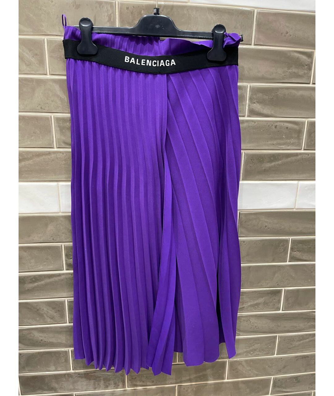 BALENCIAGA Фиолетовая полиэстеровая юбка миди, фото 9
