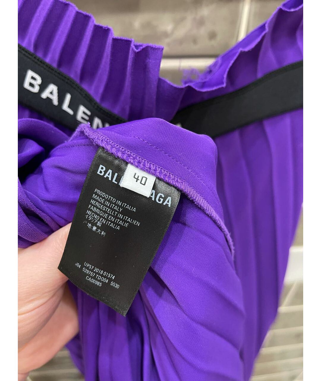 BALENCIAGA Фиолетовая полиэстеровая юбка миди, фото 7
