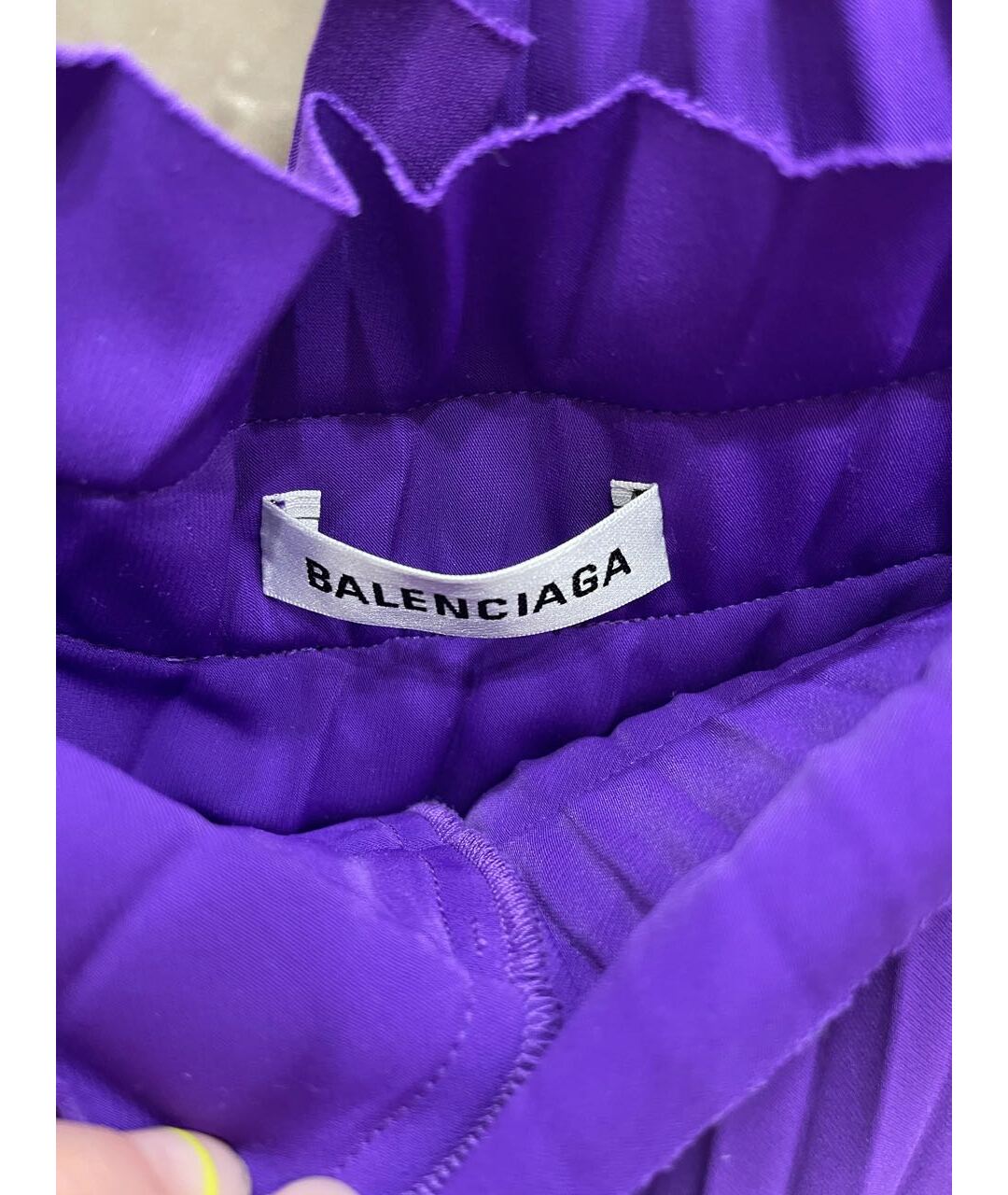 BALENCIAGA Фиолетовая полиэстеровая юбка миди, фото 3