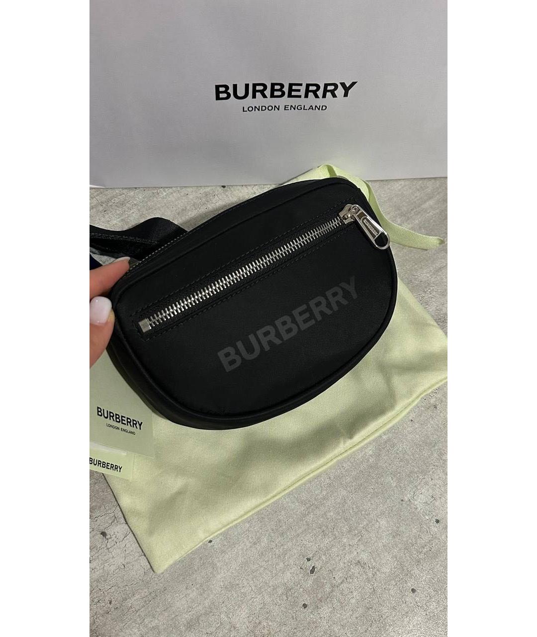BURBERRY Черная поясная сумка, фото 5