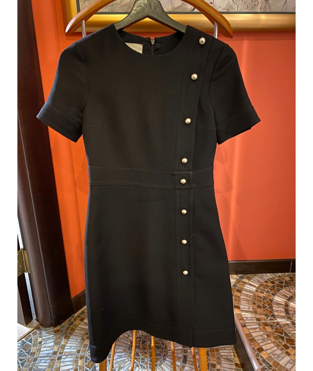GUCCI Черное шерстяное коктейльное платье, фото 9