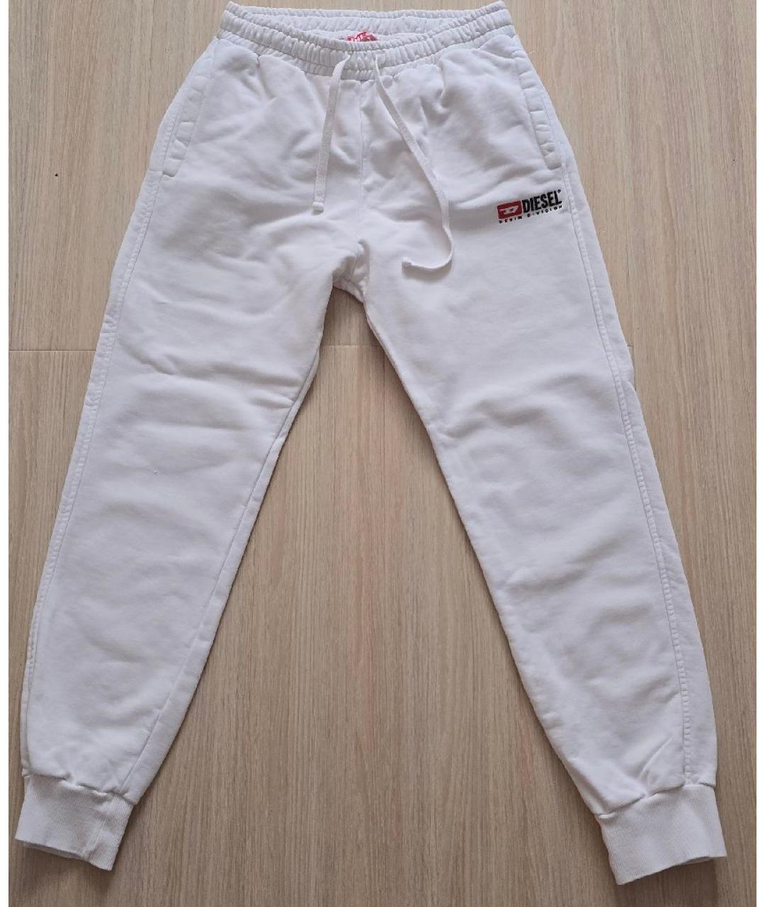 DIESEL Белые хлопковые повседневные брюки, фото 8
