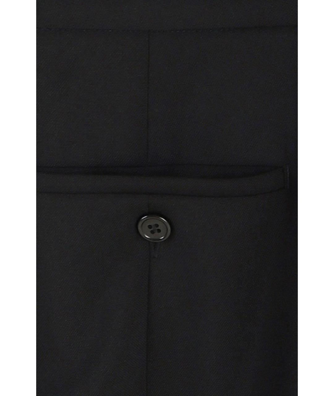 SPORTMAX Черные шерстяные прямые брюки, фото 4